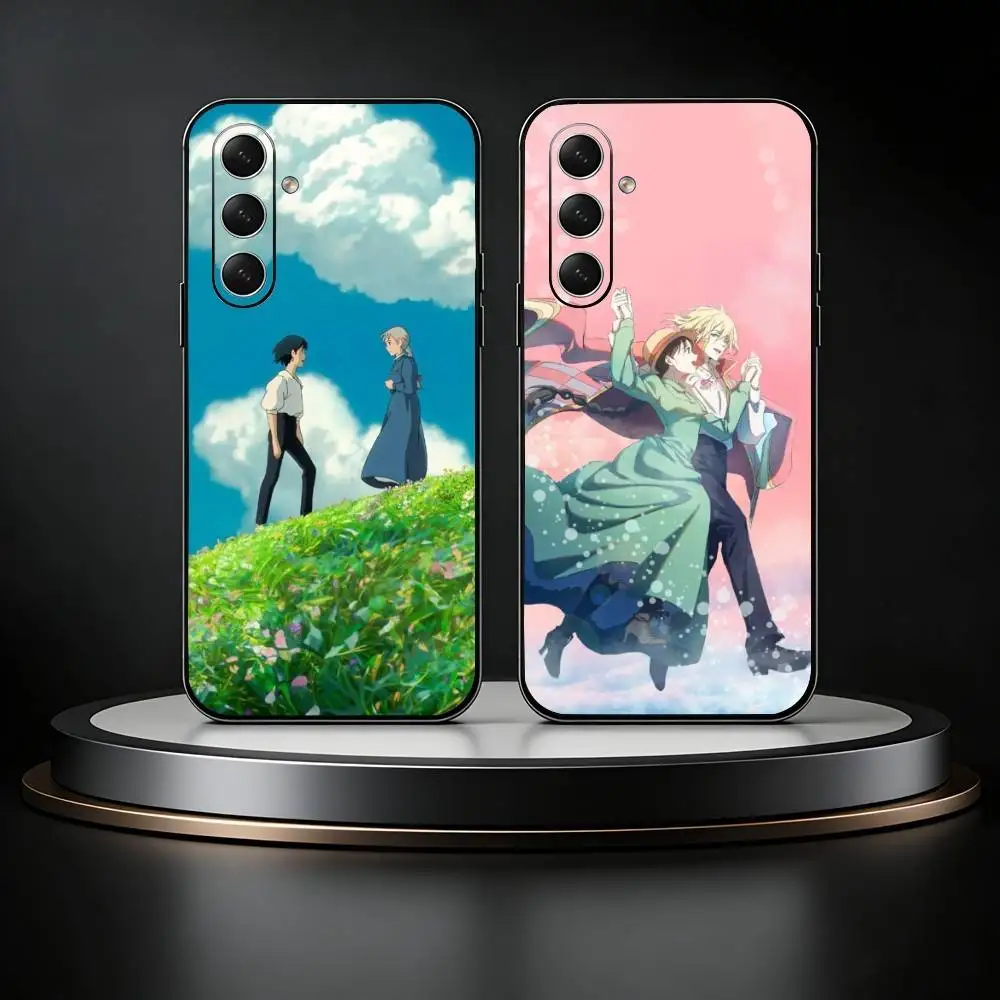 

H-Howles M-Moving C-Castles Phone Case For Samsung Galaxy A73,A21s,A22,A31,A52,A53,A71,A41Soft Black Shell