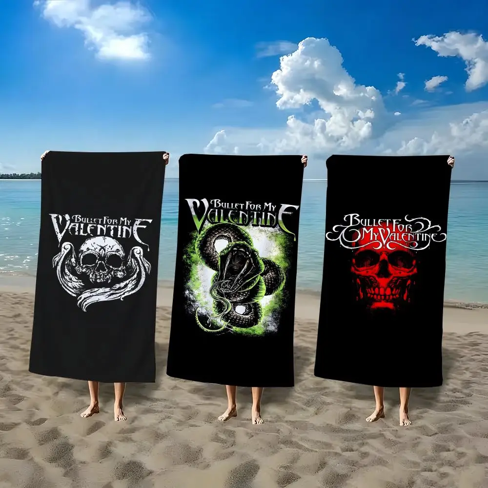 logo Bullet For My Valentine Towel ultra-fine fiber quick drying absorbent bath towel, outdoor swimming sports towel