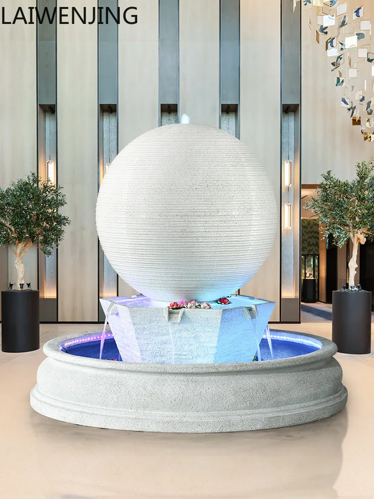 LYY  European Style Large Spherical Water Fountain Ornament Wealth-Attracting Fortune Ball Humidifier