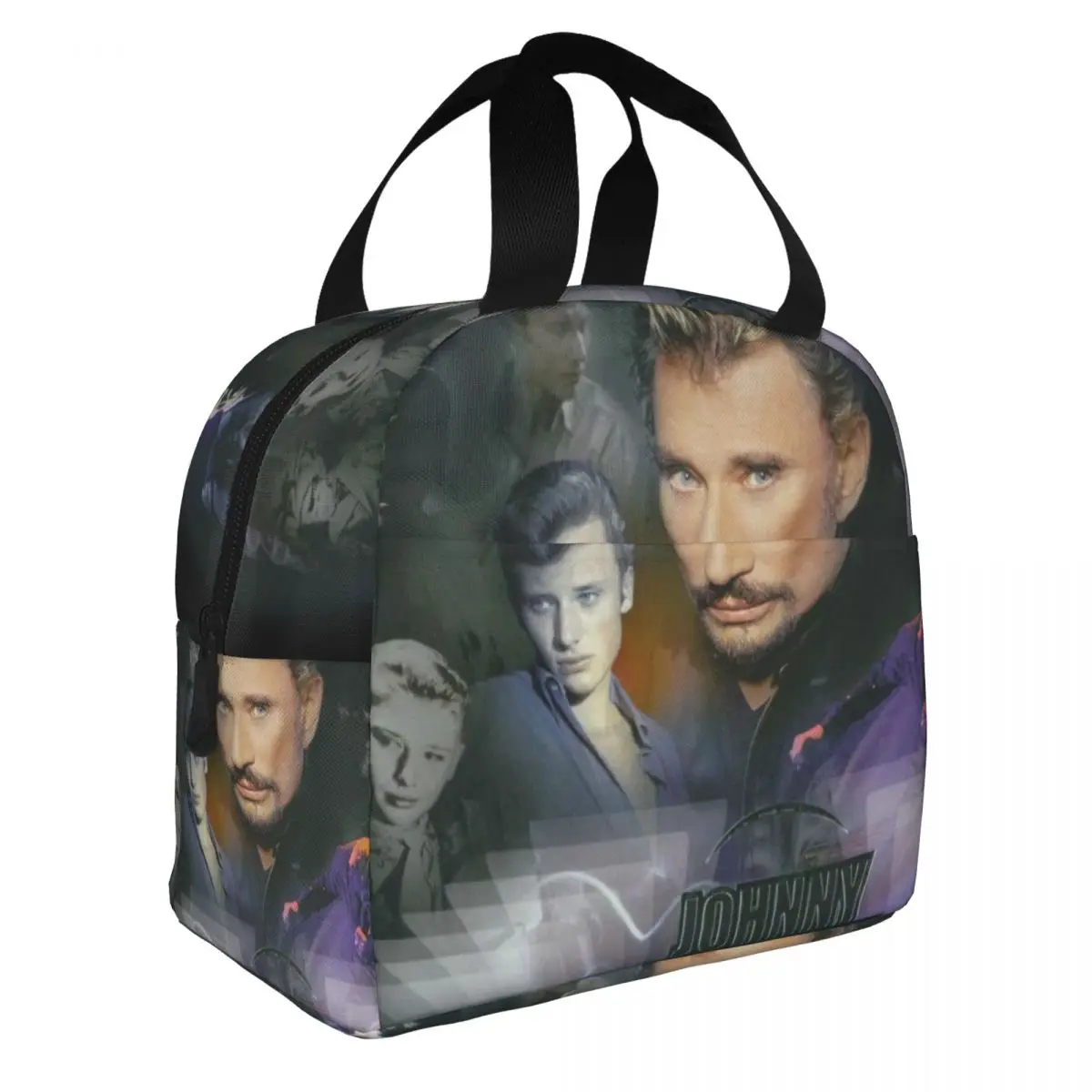 Johnny Hallyday Lunch Bag Men Women Cooler Warm Insulated Lunch Boxes for School