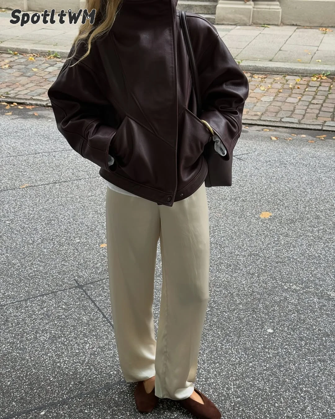 Women Solid Color Stand Collar Long Sleeve Jacket Casual Long Sleeve Loose Oversized Outerwear Spring Autumn Fashion Coats