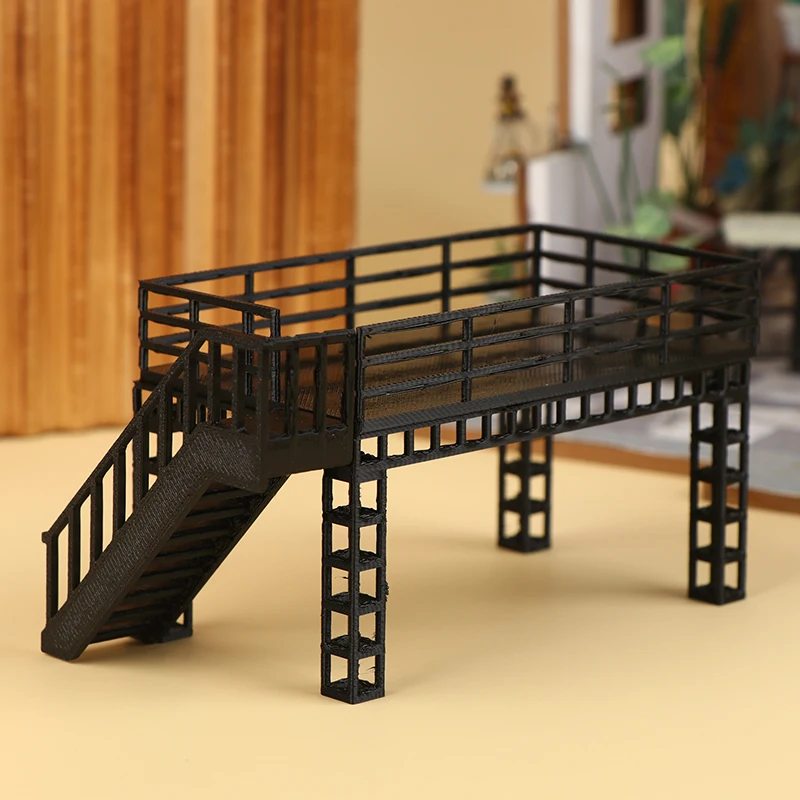 1Pc 1/64 Schaal Diorama Stalen Frame Display Stand Model Tweelaags Platform Scène Model Auto Garage Model Scène display Accessoires