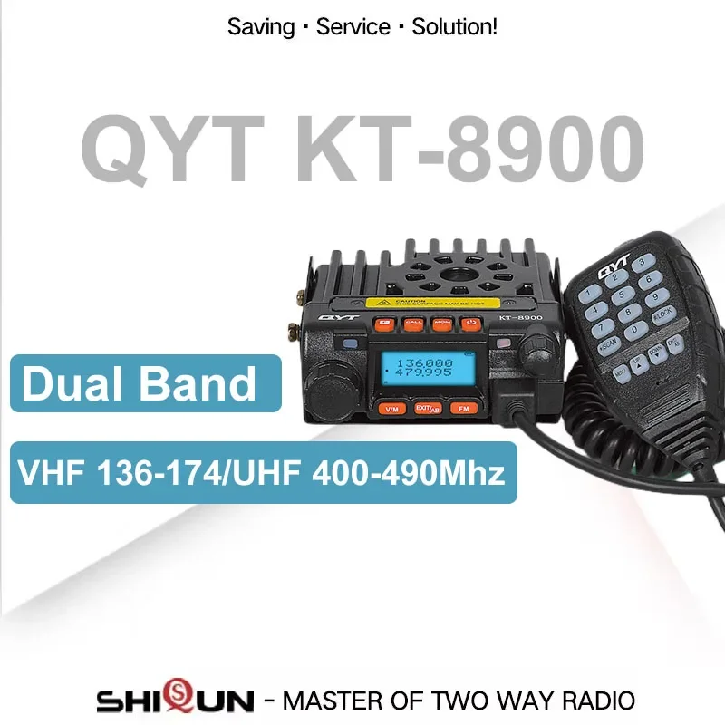 QYT KT-8900 Mini Mobile Radio Base Station 25W Long Range 20 KM Dual Band VHF 136-174 UHF 400-480Mhz Car Walkie Talkies 25 Watts