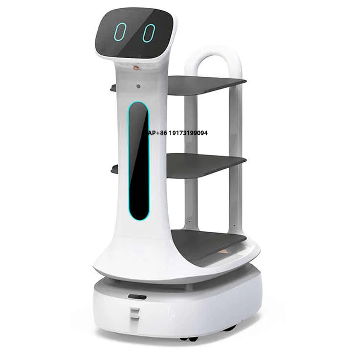 Intelligent Food Delivery Robot Hotel Obstacle Avoidance Goods Deliver Robot for Hotel Restaurant Shopping Mall