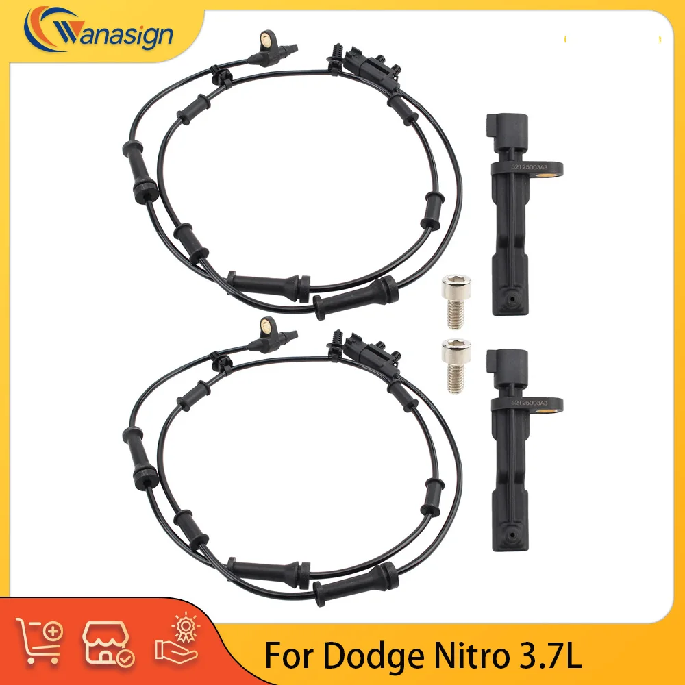 

Engine Parts Front Rear ABS Wheel Speed Sensor Set Fit 3.7 L V6 Gas For Dodge Nitro 2007 2010 2011 3.7L 4.0L