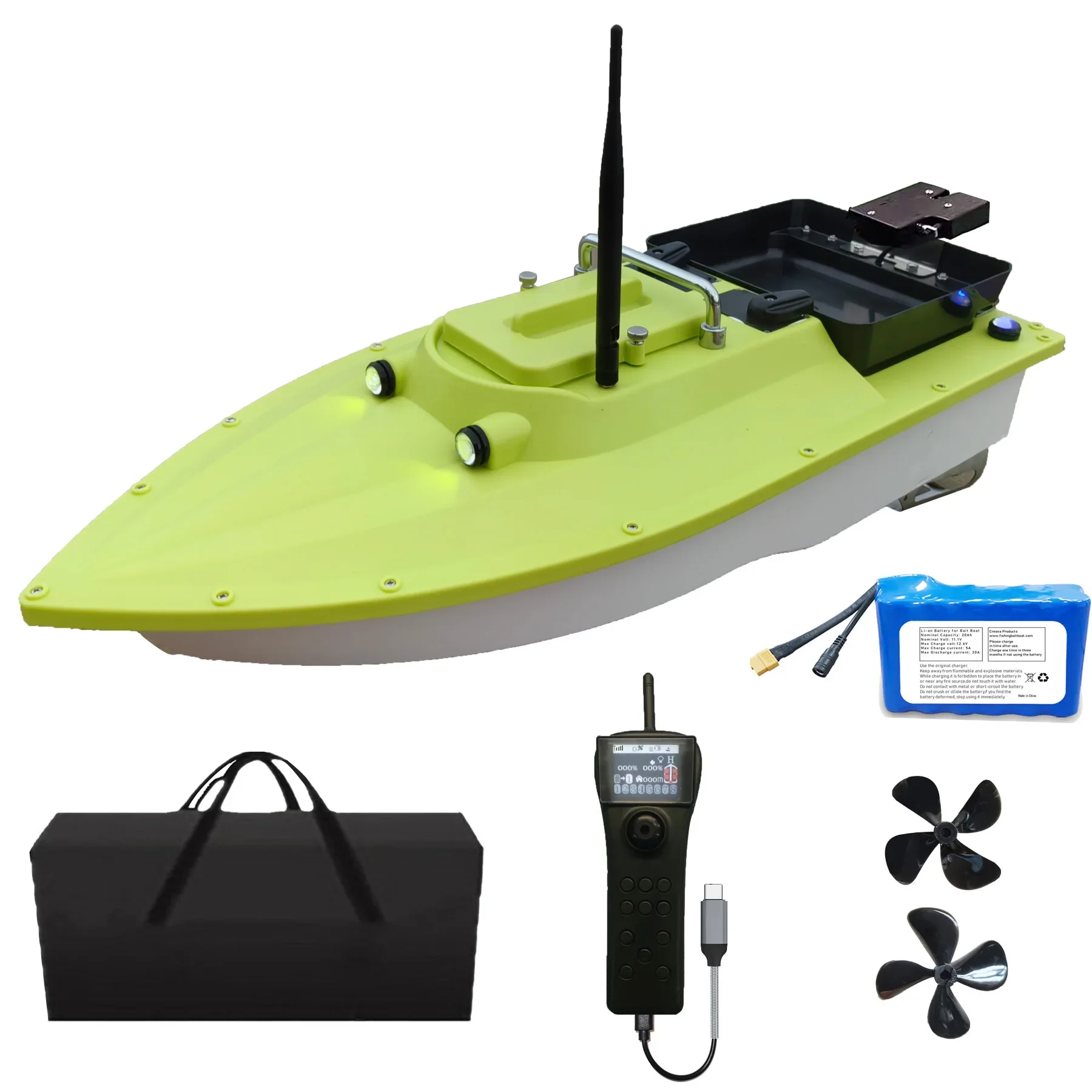 S80 Brushless Motor Super Speed Saltwater RC Fishing Bait Boat With GPS For Surf Fishing With,IP 66 Waterproof,5 Meters/Second