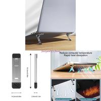 N3UC Laptop Stand for Desk Adjustable Laptop Risers Foldable Portable Laptop Holder Ventilated Cooling Notebook Computer Stand