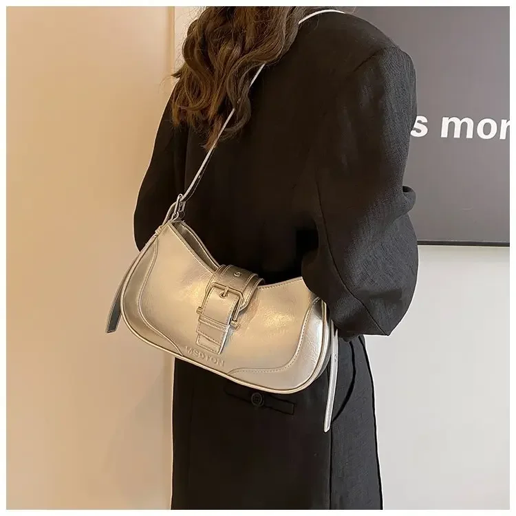 

Exquisite Fashion Underarm Bag Women's New Style All Matching Solid Color Shoulder Bag Senior Sense Niche Trend Crossbody Bag