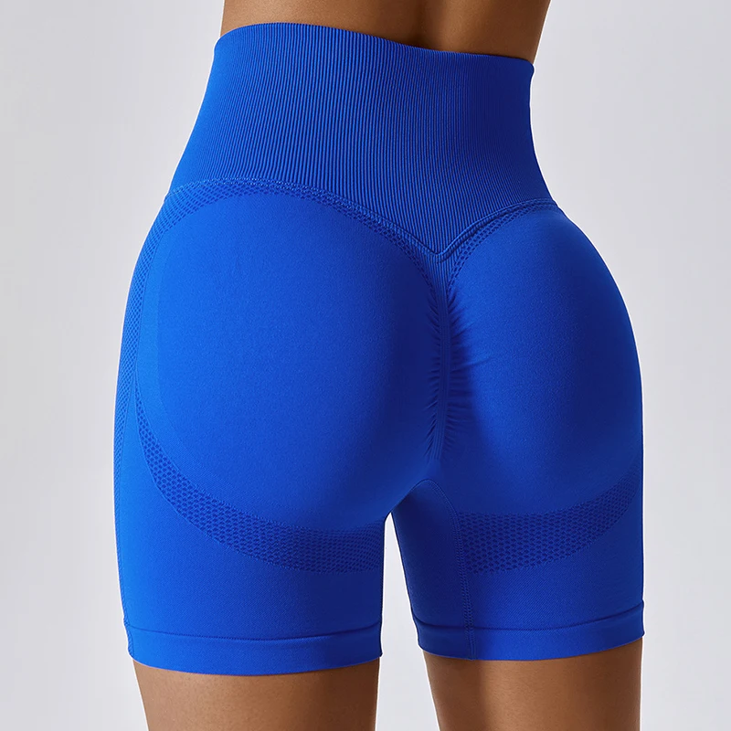 Bezszwowe spodenki sportowe kobiet wysokiej talii spodenki rowerowe siłownia kobiet treningu spodenki Booty Scrunch Push Up legginsy kobieta