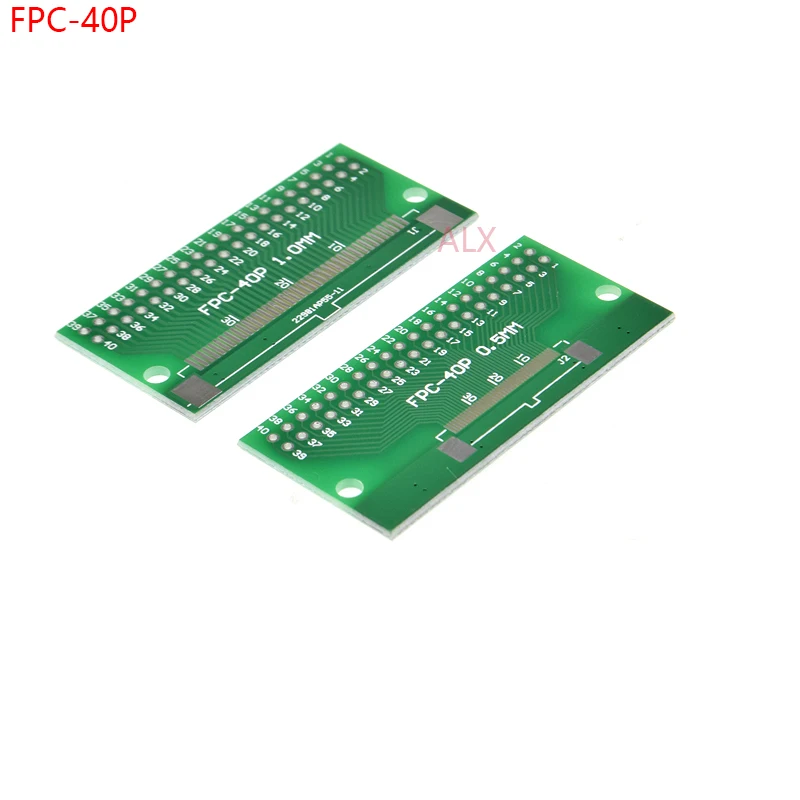 

5pcs fpc-40pin Cable Pitch 0.5mm 1mm To Dip Pitch 2.54mm Adapter Pcb Board Ffc 40p Fpc 40pin Connector Wire To Dip40 Converter