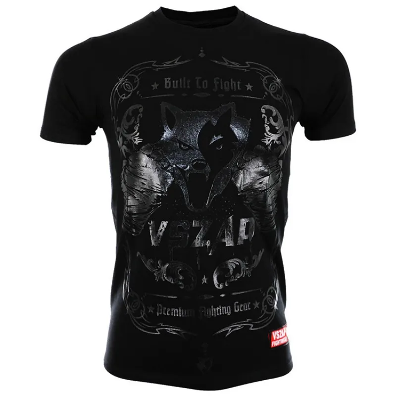 VSZAP MMA Clothing Shirts Rashguard Fitness Base Layer Skin Tight Weight Lifting Men T Shirts Muay Thai Shorts Boxe