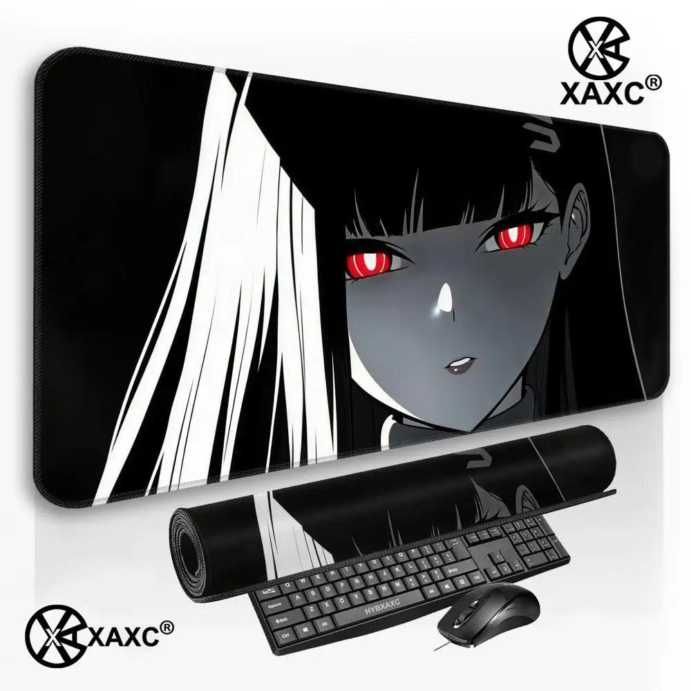 

Girls Skeleton Sword Mouse Pad - Black White Non-Slip Rubber Desk Mat for Gaming Laptop Mouse Carpet