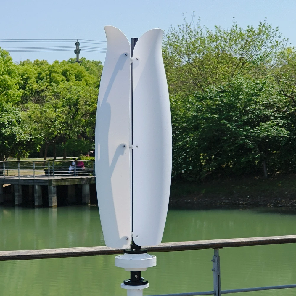 1KW Vertical Wind Turbine Generator 12V 24V 48V Silent Operation Windmill Power System for Residential Rooftop Maintenance