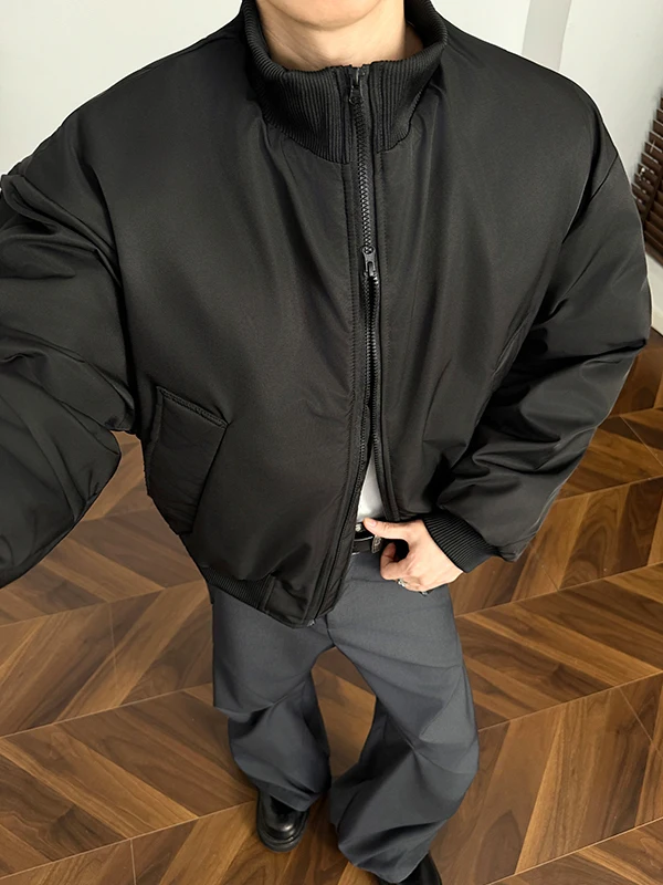 

Мужская хлопковая куртка Cleanfit: утепленная зимняя куртка-бомбер на молнии, теплая повседневная верхняя одежда