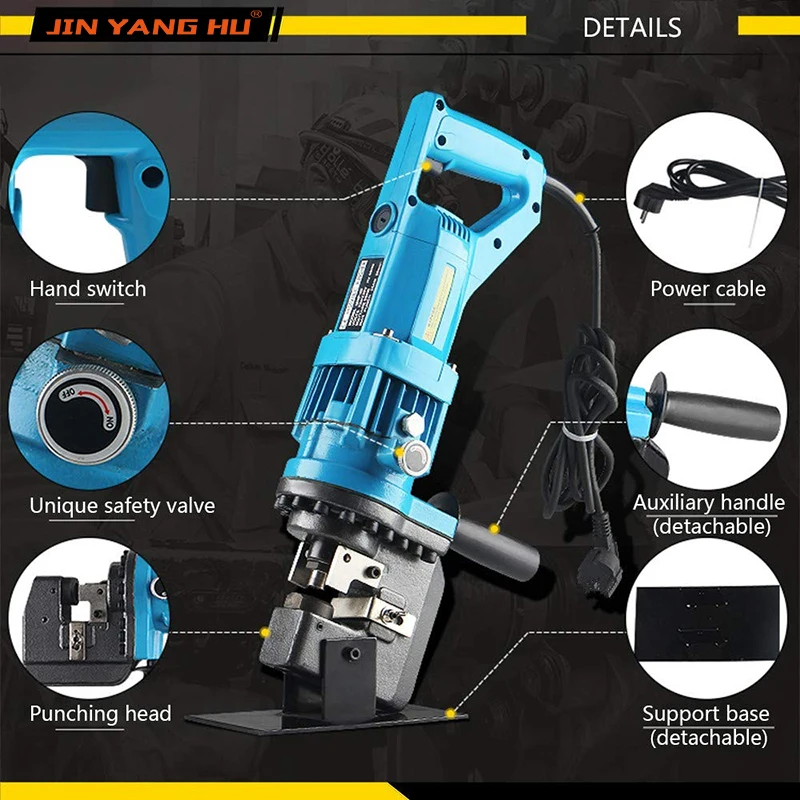 

Portable Hydraulic Hole Puncher Electric Handy Punching Machine for Punching Holes