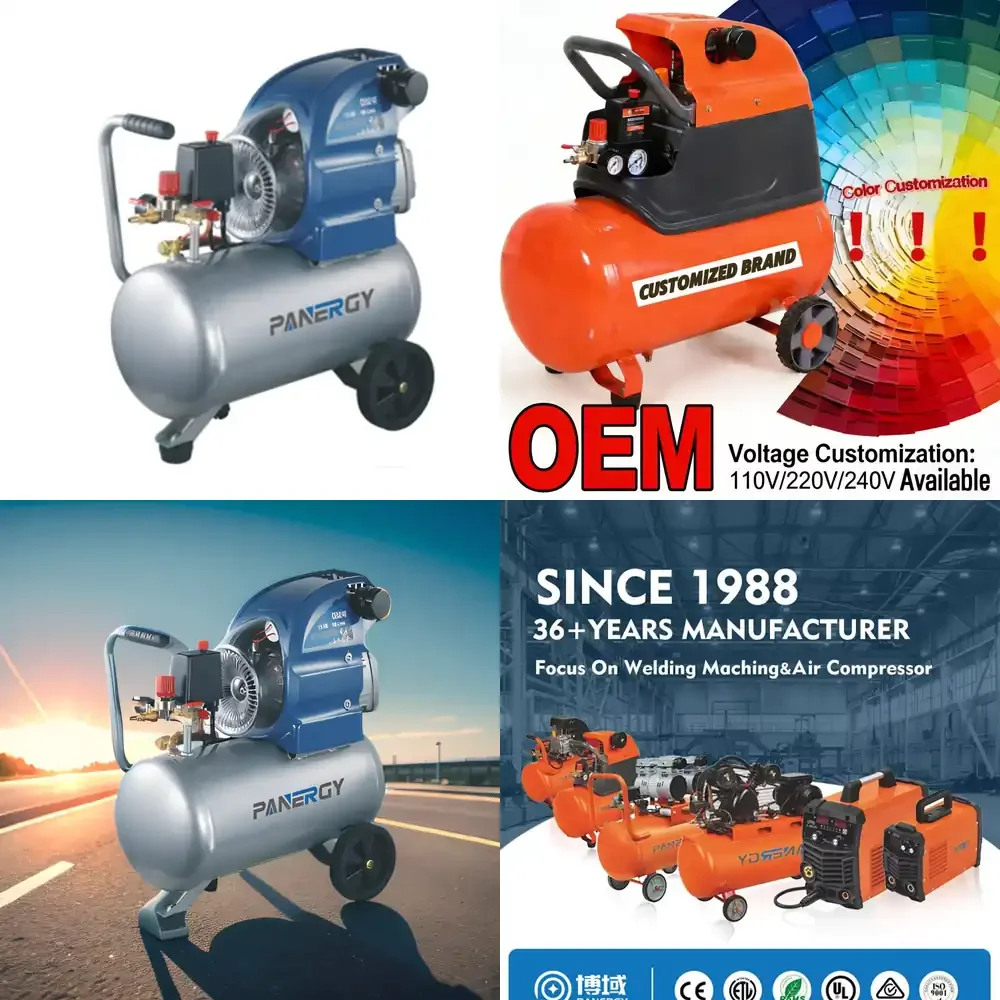 

Panery High Power Electric 1.8Kw 2.5Hp Movable 185L/Min Pressure 8Bar Direct-Connected Air Compressor 50 Liter Tank for Sale