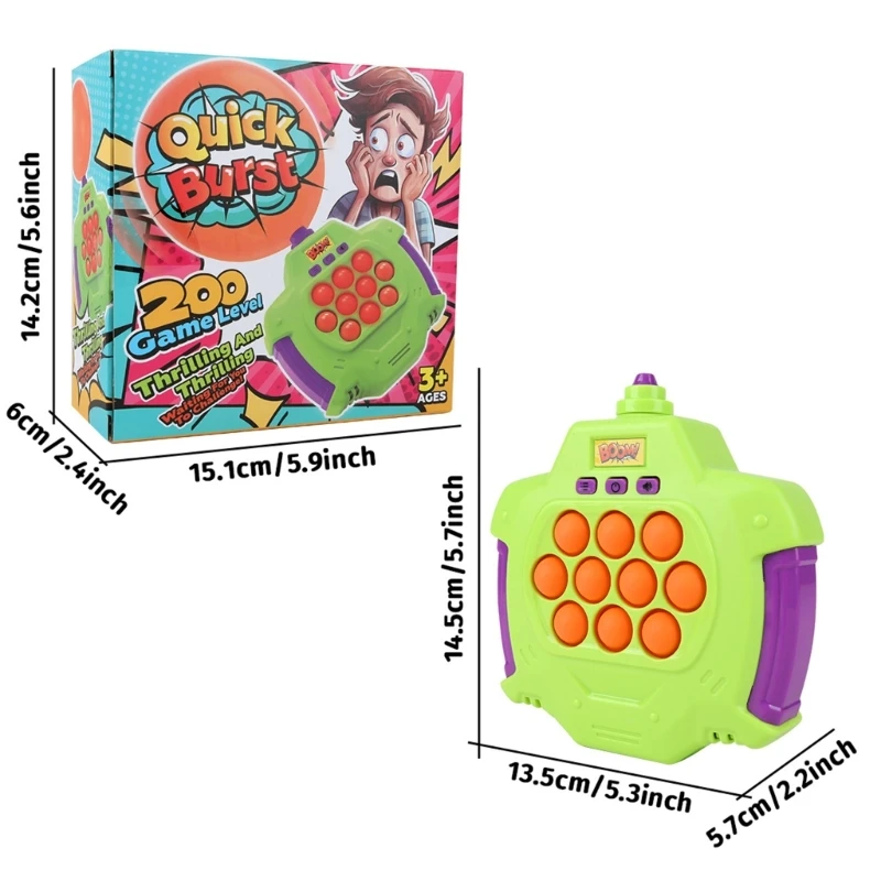 Light Up Quick Press Bubble Toy Stressabbau-Spiel für Kinder und Erwachsene N84E