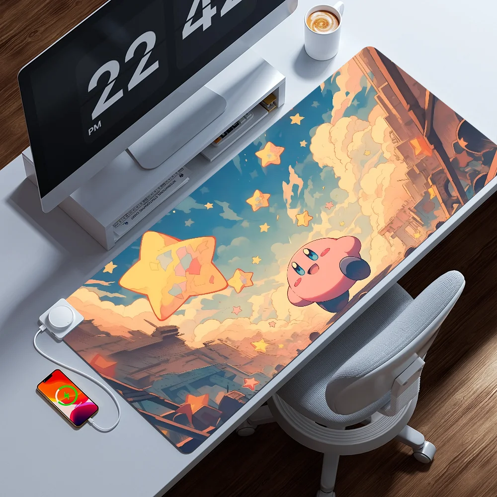 

Anime-k-Kirby Mousepad Large Computer Gaming Accessories Desk Mats Anti-slip Laptop Soft Mouse Pad