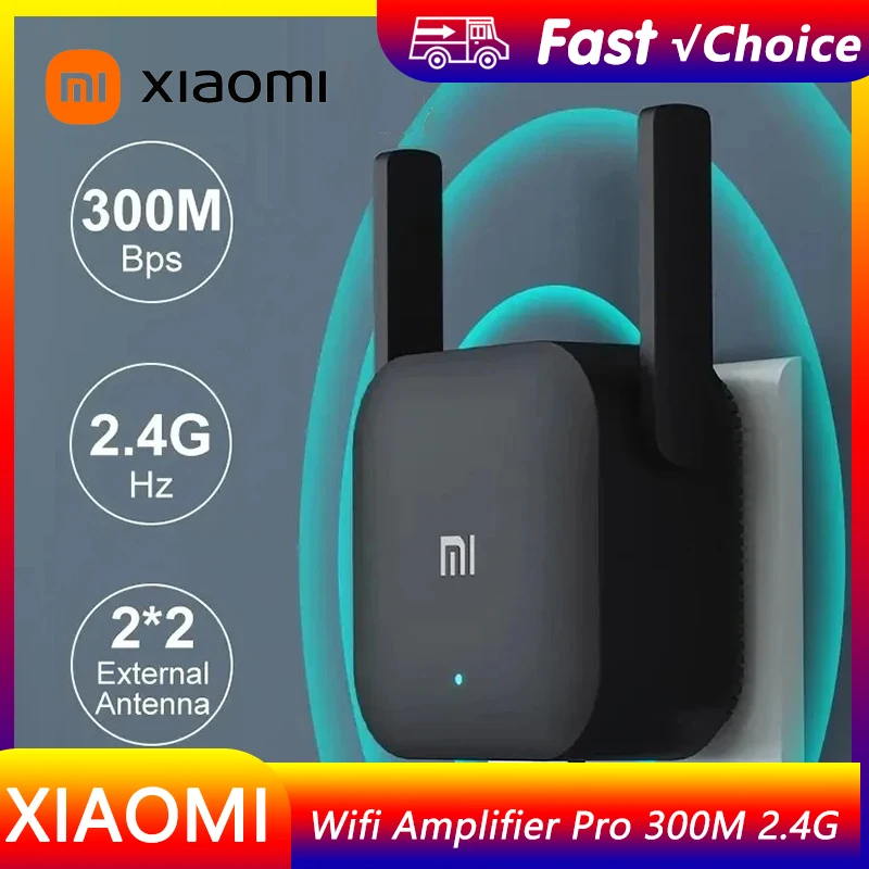 Original Xiaomi Wifi Amplifier Pro 300M 2.4G Repeater Network Expander Range Extender Roteader Mi Wireless Wi-Fi Router
