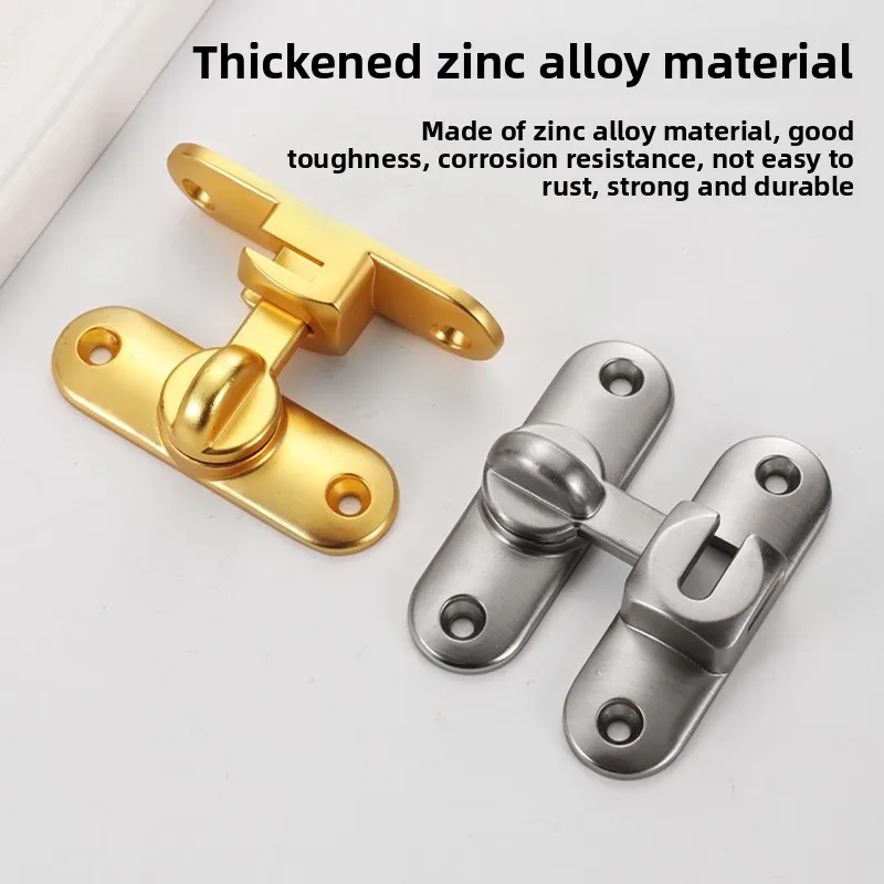 Zinc Alloy 304 Stainless Steel Bolt Lock, Perforated/non Perforated Door Bolt Lock, Wooden Door Buckle, Anti-theft Buckle