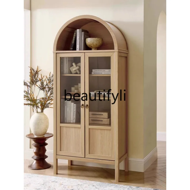 

Country Style Solid Wood Bookshelf Simple Book Rack French Light Luxury Multi-layer Bookcase Furniture All Solid Wood Storage