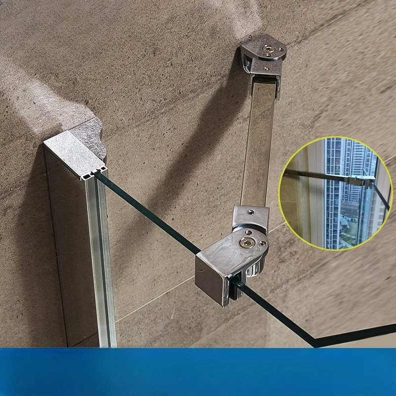 Stainless steel Wall To Glass Shower Enclosure Fixing Bar Bracket,Bathroom Glass Support Bar,Length 30/40CM