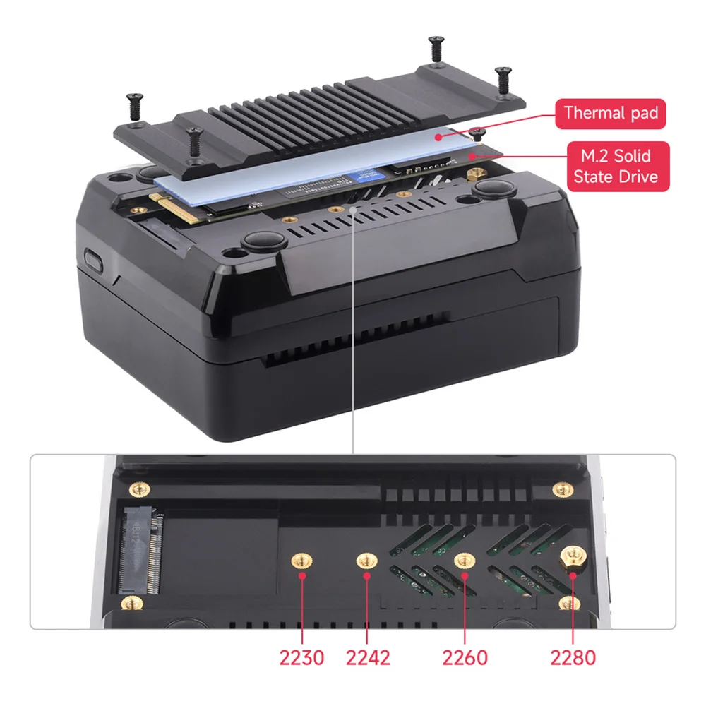 

Argon NEO 5 BRED Case Built-in 30mm PWM Fan Active Cooler Aluminum Case For Raspberry Pi 5
