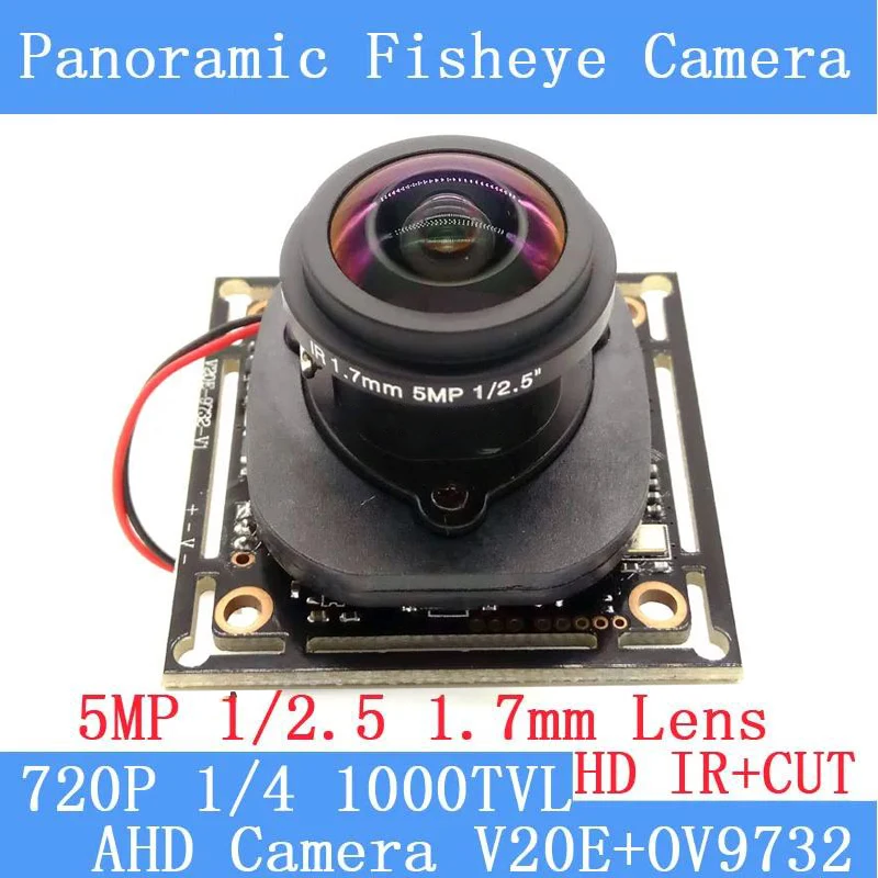 4in1 1.0MP パノラマカメラ魚眼レンズ 360 度ビュー 720P AHD カメラ IR ODS/BNC ケーブル