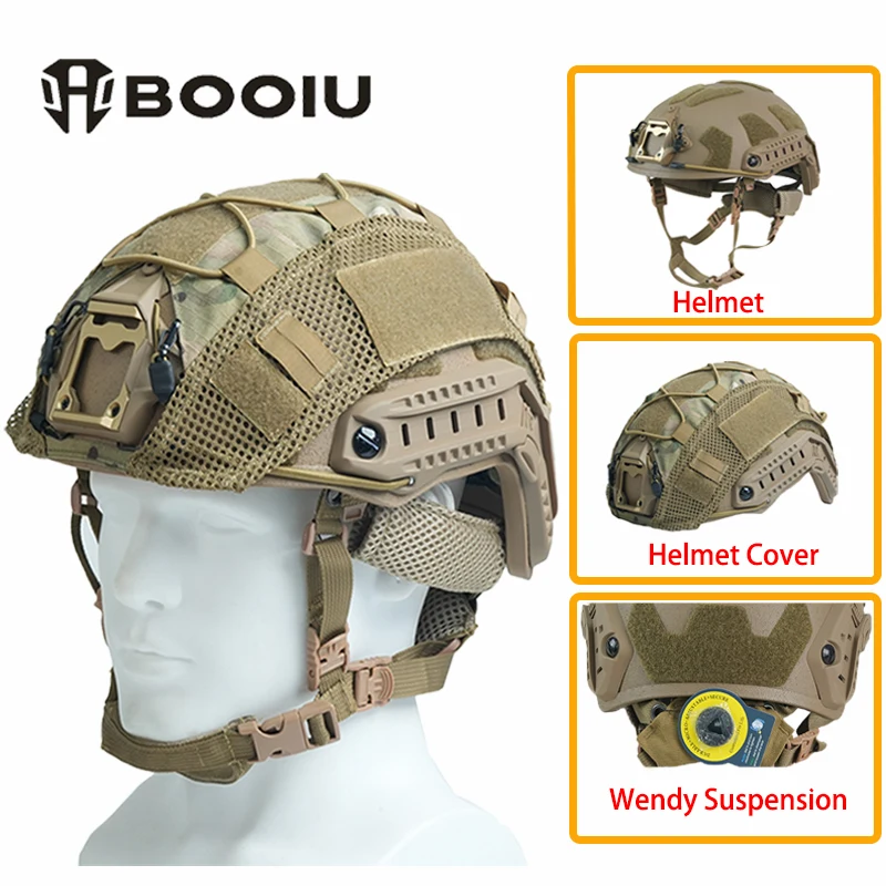 booiu-fast-tactical-helmet-set-frp-abs-airsoft-safety-helmet-with-cover-for-hunting-shooting-cs-game-outdoor-training-gear