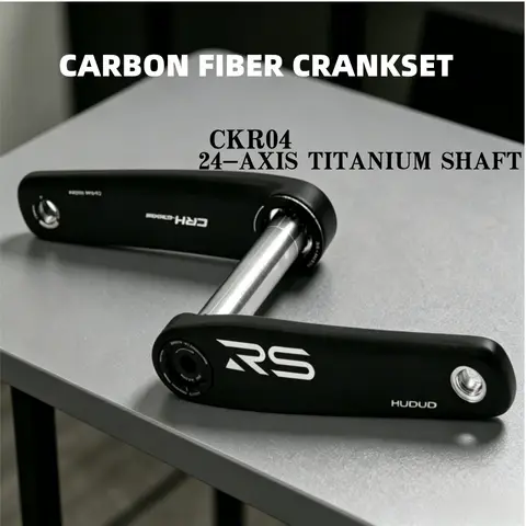 Full Carbon Fiber Crankset 350g Easton Cinch Interface 162.5-175mm 10-12 Speed 152mm Q-Factor Ti 24mm Spindle Bicycle Chainwheel