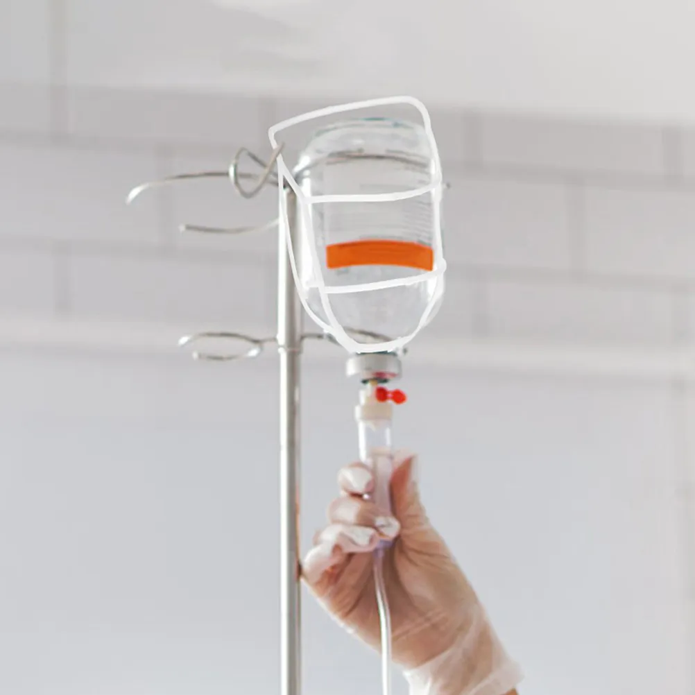 10Pcs Infusion Hanging Net Lightweight Plastic Saline Solution Holder for Iv Poles Easy Attach Infusion Bottle Cover Reusable