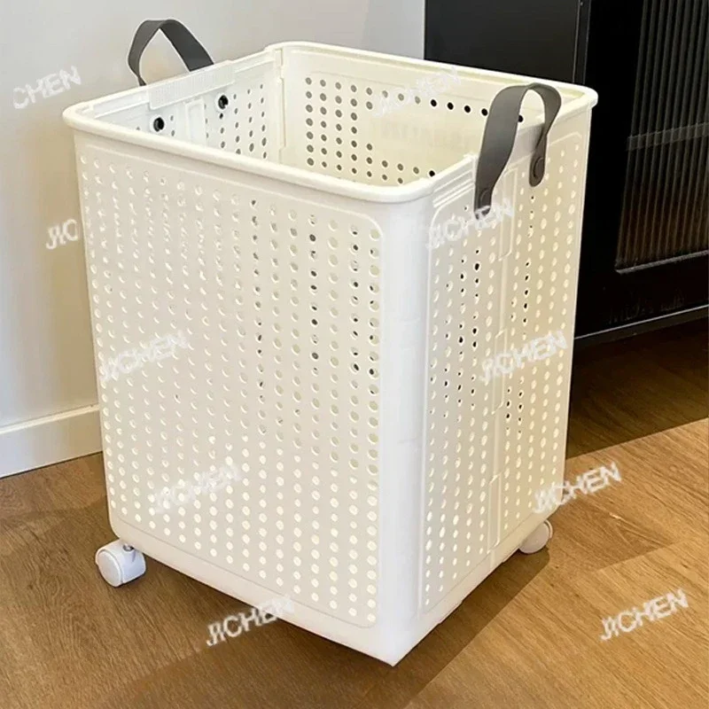 

ZQT Складная корзина для белья Бытовая дорожная корзина для белья Корзина для хранения одежды на колесиках
