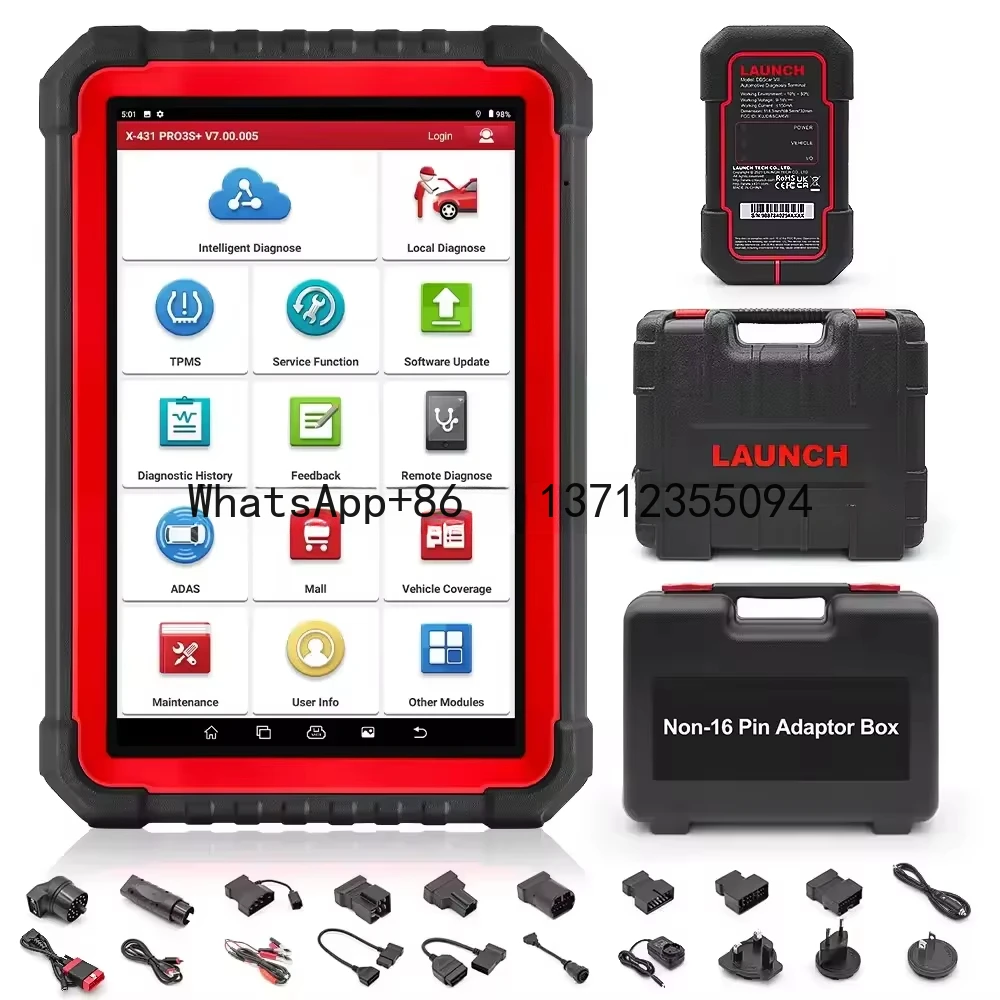 LAUNCH X431 PRO3S+ V5.0 ECU Coding Diagun Full Systems Engine Diagnostic Professional Full System Function Auto Diagnostic Tools