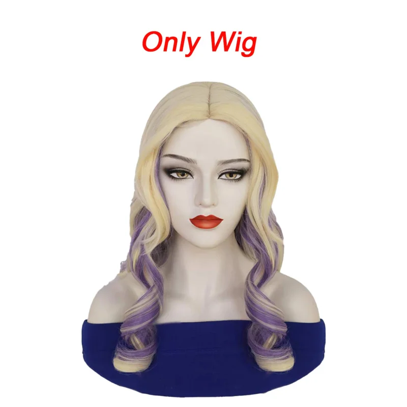 TV Zombies 3 Cos Addison Cosplay Props Halloween Accessories Female Long Hair Wig Headwear sf/1