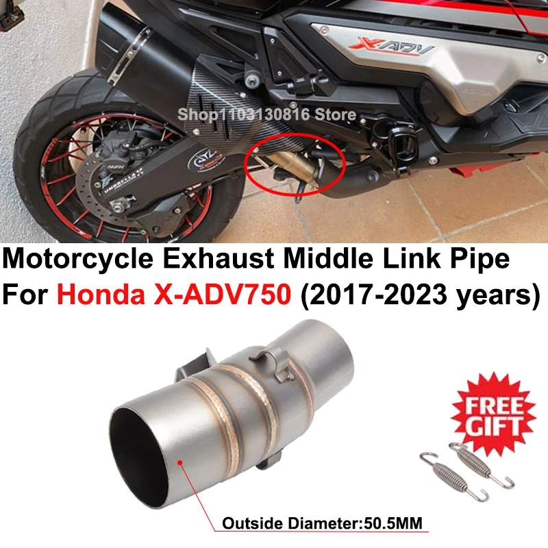 

Slip On For Honda X-ADV 750 X ADV750 XADV 750 Motorcycle Exhaust Espace Middle Link Pipe Connect 51MM Exhaust Muffler System