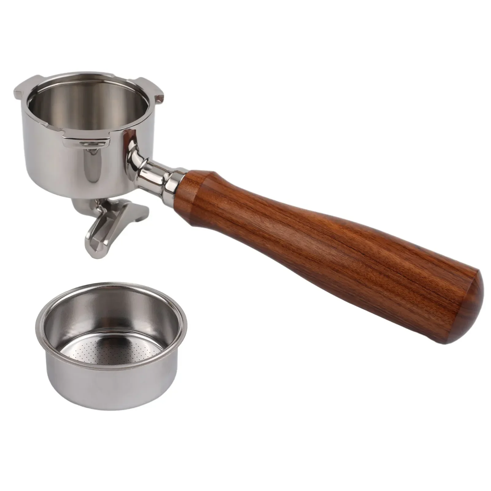 High Quality Coffee Maker Handle Filter Dual Nozzle Set Non-pressurized Single-layer Filter Stainless Steel Tools