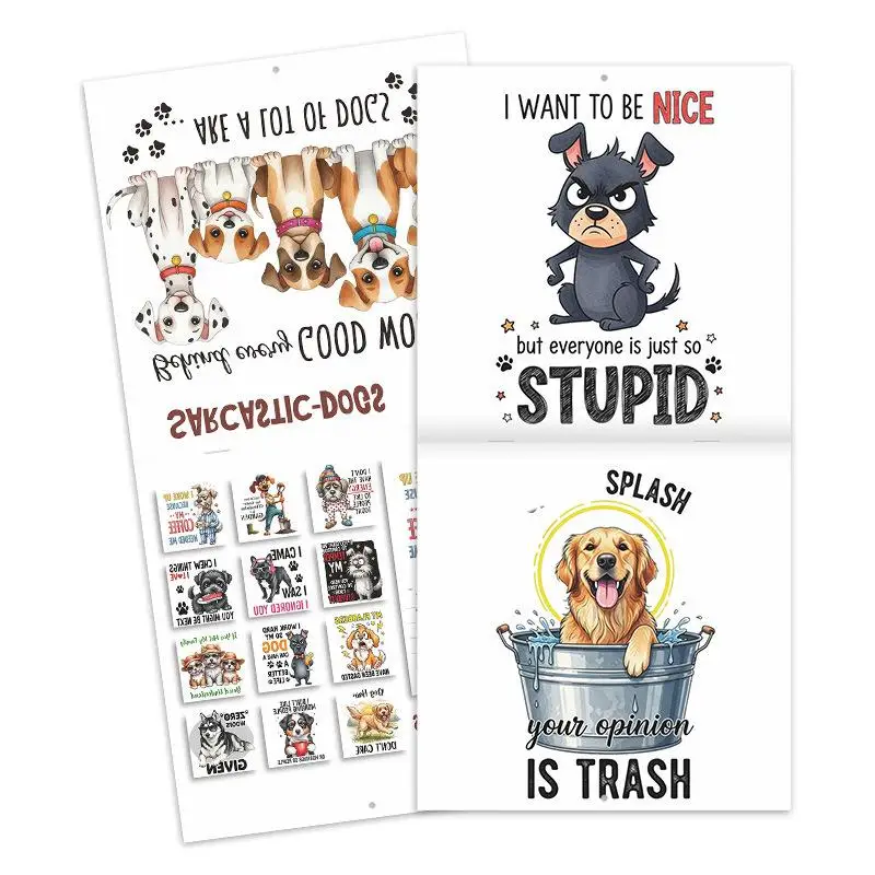 

Настенный календарь на 2026 год с изображением кошек, креативный, подвесной, на 12 месяцев, ежедневный, еженедельный, ежемесячный планировщик, органайзер, календарь для декора дома и офиса