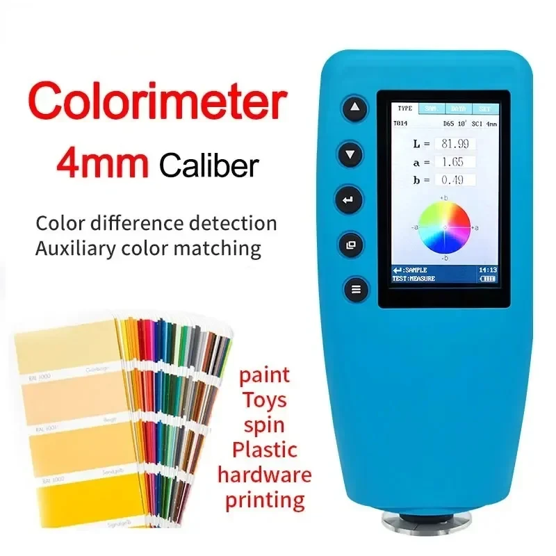 Portable Colorimeter Color Analyzer Digital Precise LAB Color Meter Tester Color Difference Meter TFT Color Display 4mm Caliber