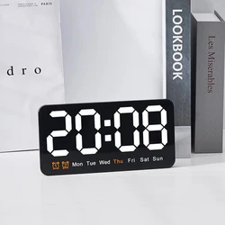 Simple Large Screen Hanging Dual Purpose Clock Living Room Clock Temperature Date Week Multifunction Alarm Clock LED Clock