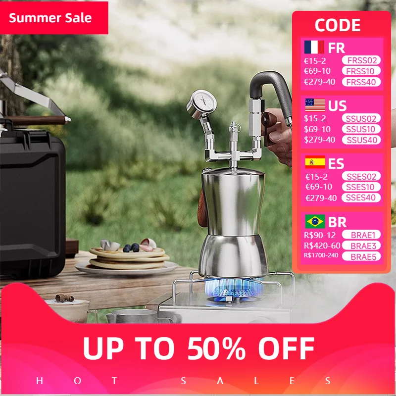 AK-74 Portable Milk Frother Stainless Steel Milk Steamer Water Vapor Separator Drying vapour Versatile for Coffee Making