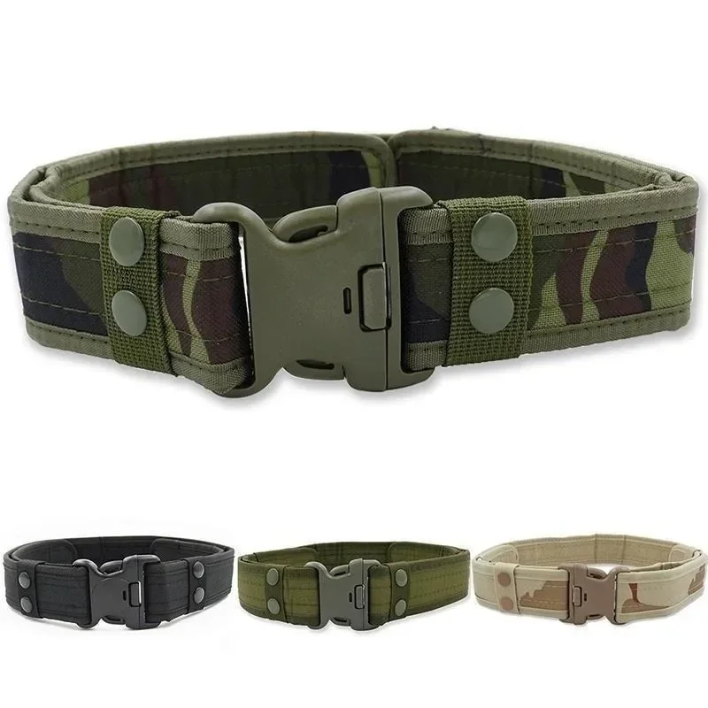 1pc Camouflage cintura da uomo regolabile Outdoor Heavy Duty Combat cintura in Nylon perfetto per le montagne-arrampicata pesca escursionismo