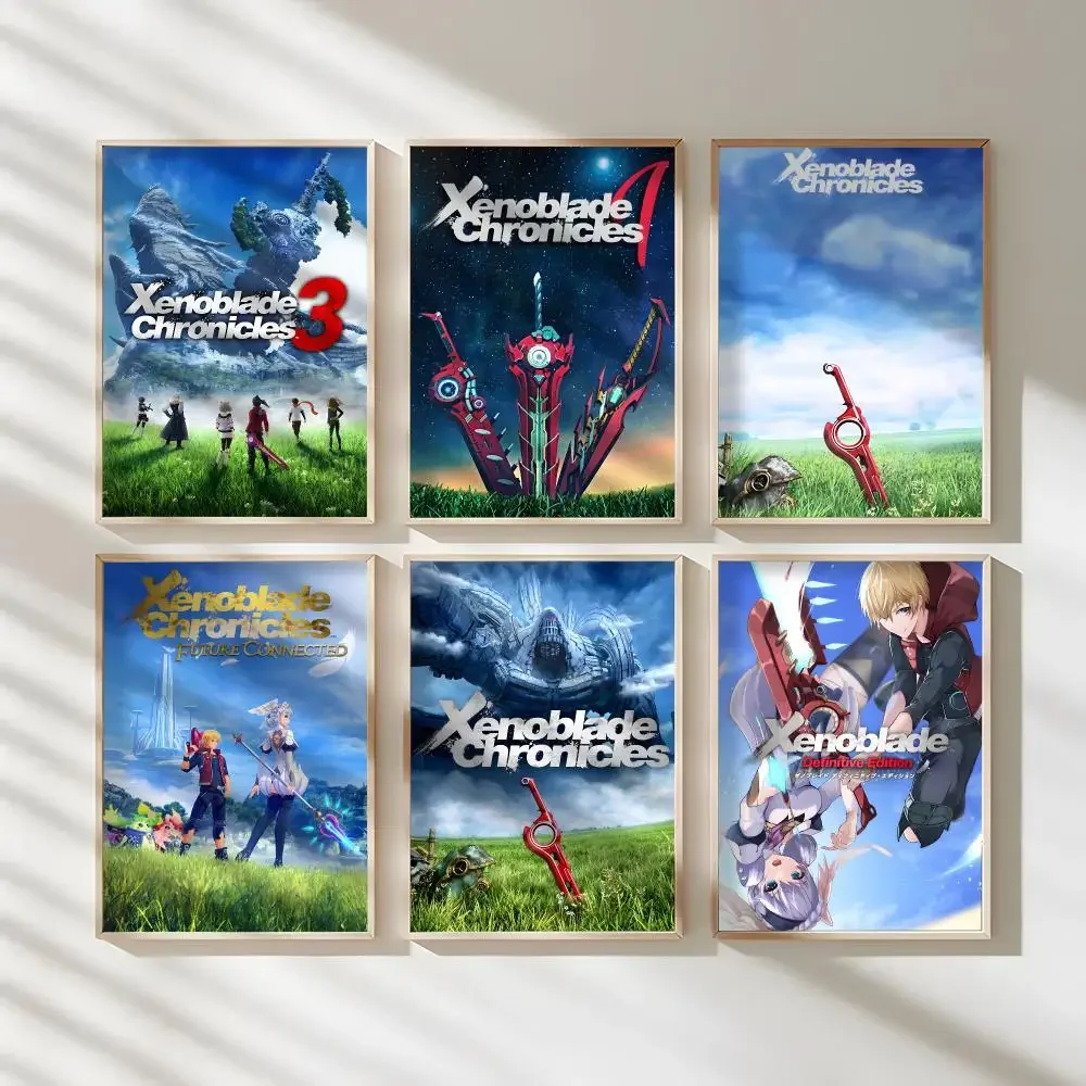 Game X-Xenoblade Chronicles Poster Waterproof Canvas Art Wrinkle Free Wall Hanging For Home Living Room Bedroom Decor