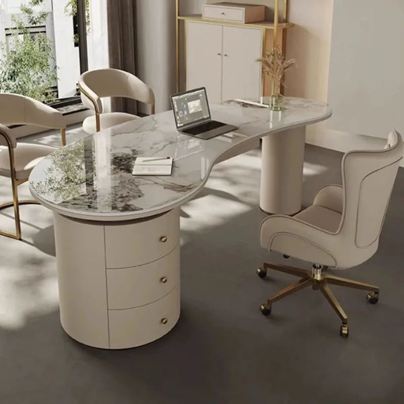 Motion Desk Computer Office Table Desks Modern Economic White Auxiliary Bureaux Home Tables Work Room Offices Furniture 0726LSY