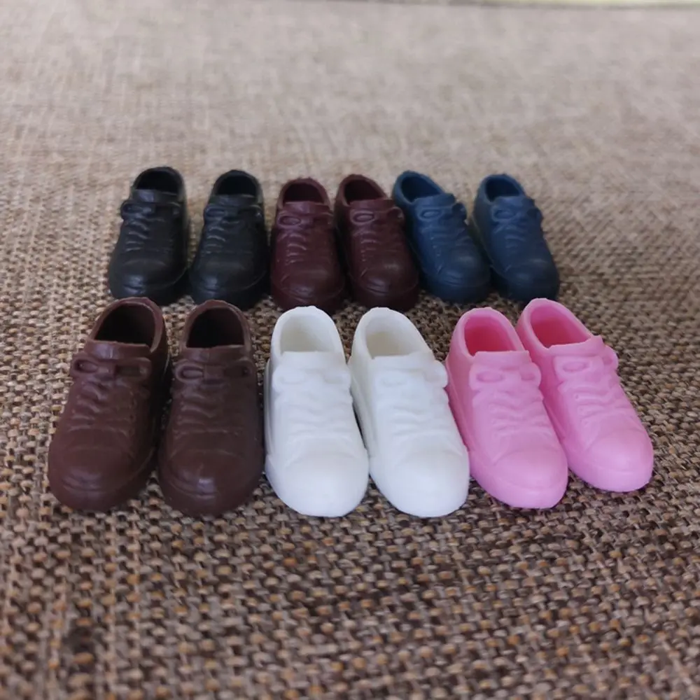 High Quality For 16cm Dolls 1/3 1/4 Foot Length 2~3.5cm Plastic Sneakers Casual Shoes Fashion Doll Shoes PVC Boots