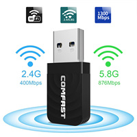 1300Mbps Usb Network Wifi Adaptador Card 5Ghz Usb3.0 Lan Ethernet Wi-Fi Dongle Antenna dual band Wifi Adapter for laptop desktop