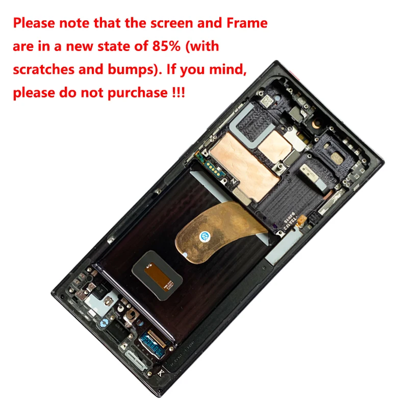 SUPER AMOLED 85% New Glass Frame Working well For Samsung  S23 Ultra 5G G918U G918W LCD Display Touch Screen  Assembly With Dot