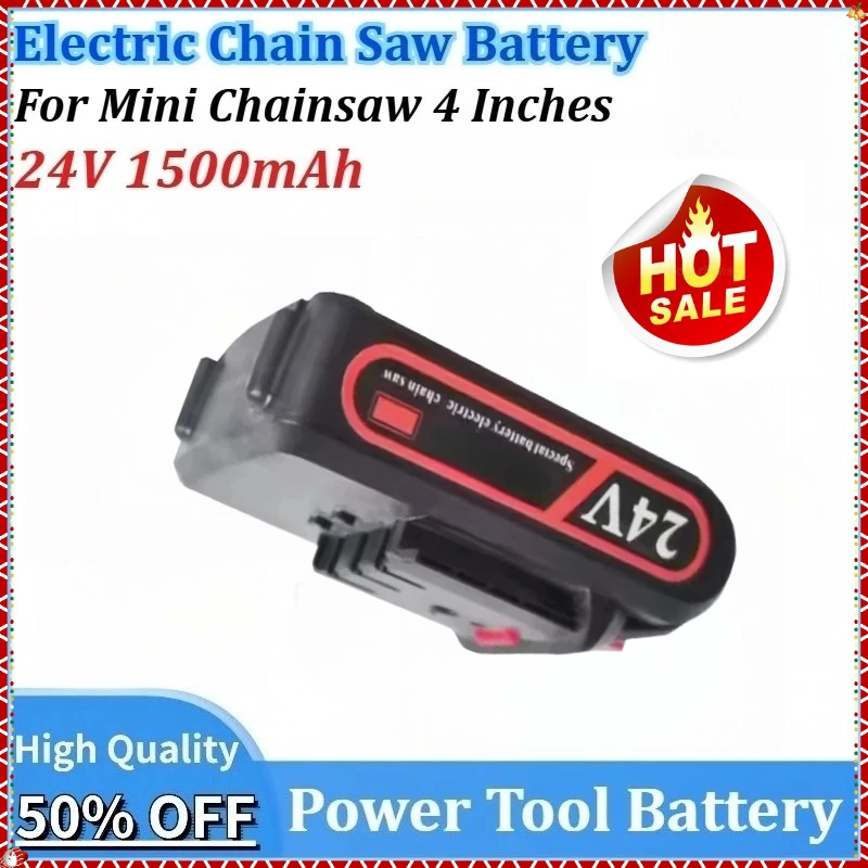 

Новый 24 В 1500 мАч для деревообработки, садовые инструменты, крыльцо для обрезки бензопилы, аккумуляторная батарея для мини-бензопилы, 4 дюйма