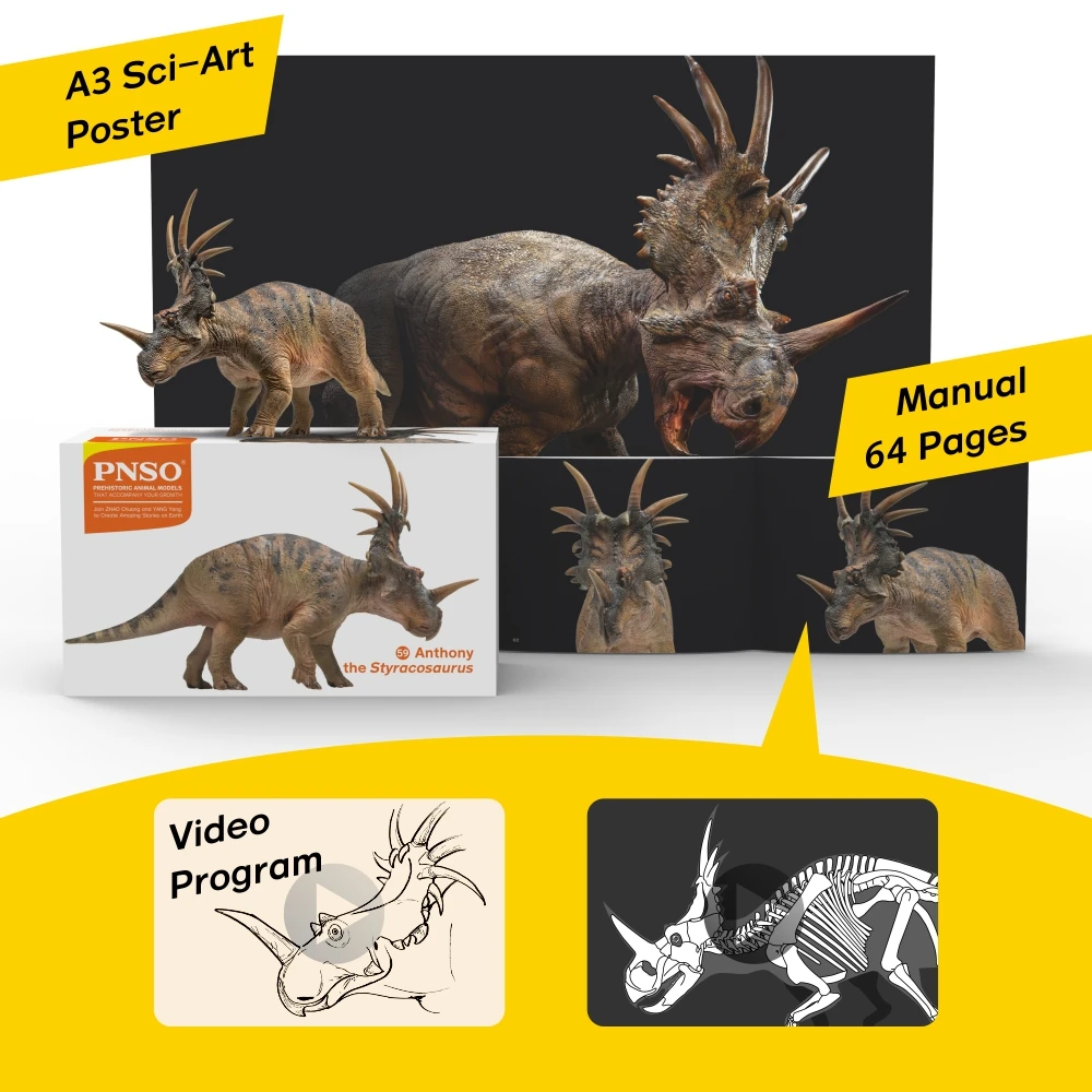 PNSO Prehistoric Dinosaur Models:59Anthony The Styracosaurus