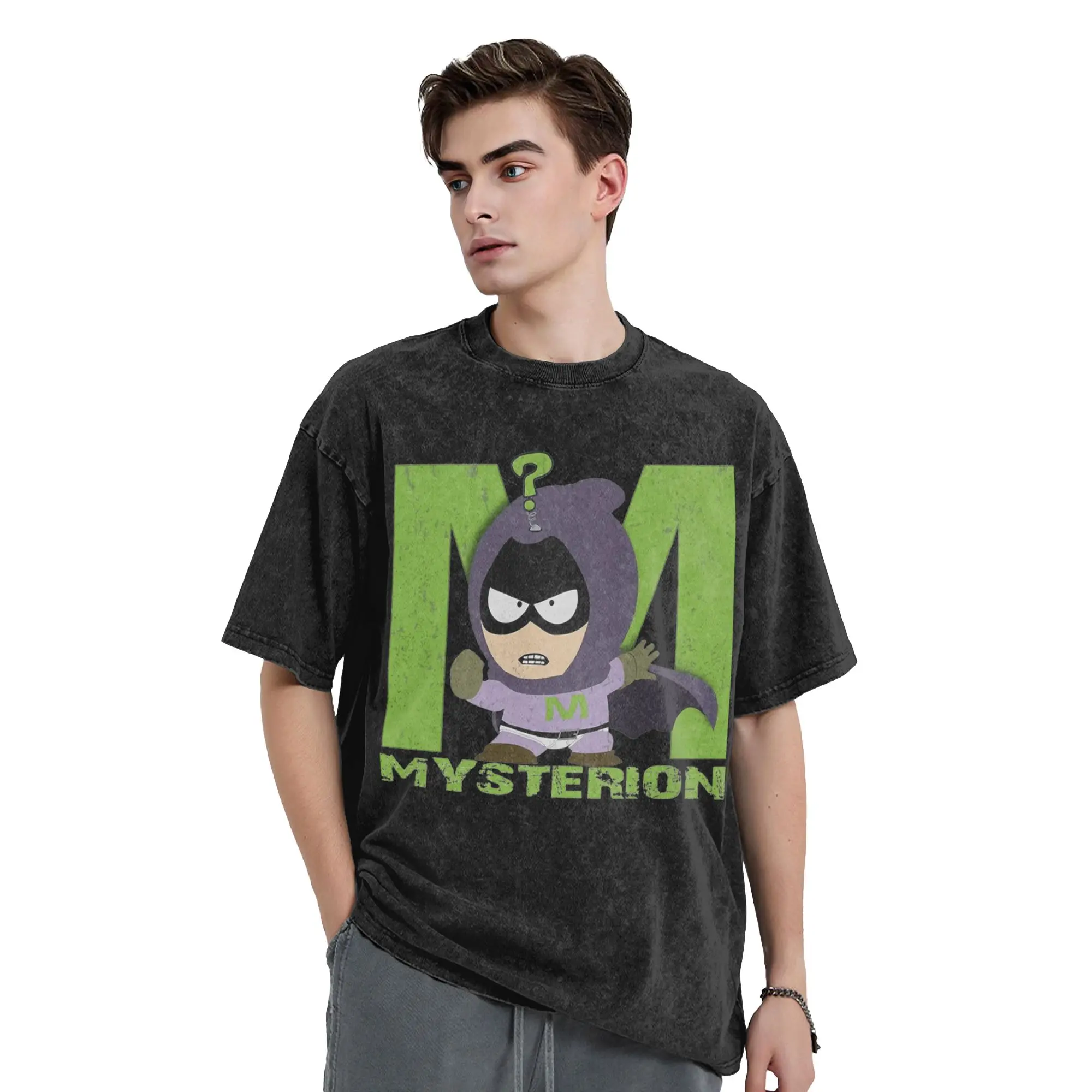 Southparks  Mysterion Pose T Shirts Washed 100% Cotton Street T-Shirt  Novelty Men Women Tops Streetwear Graphic Tee Shirt
