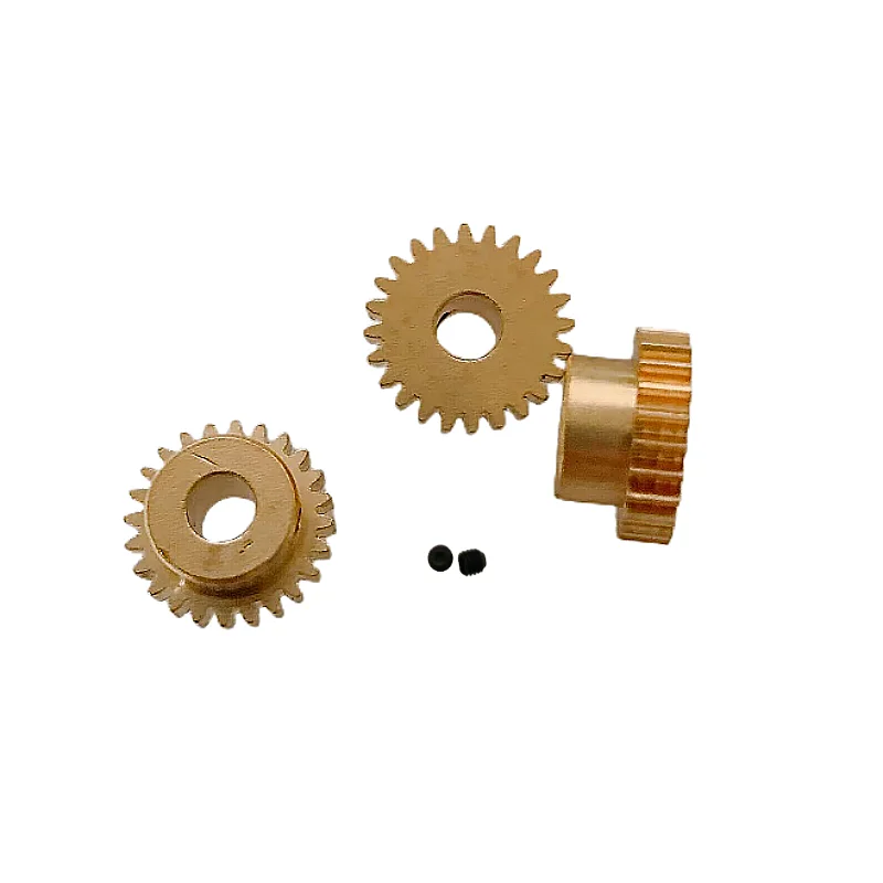 2PCS/LOT 0.5M 24T copper gear,M3 0.5 modules 24 teeth 4mm hole diameter